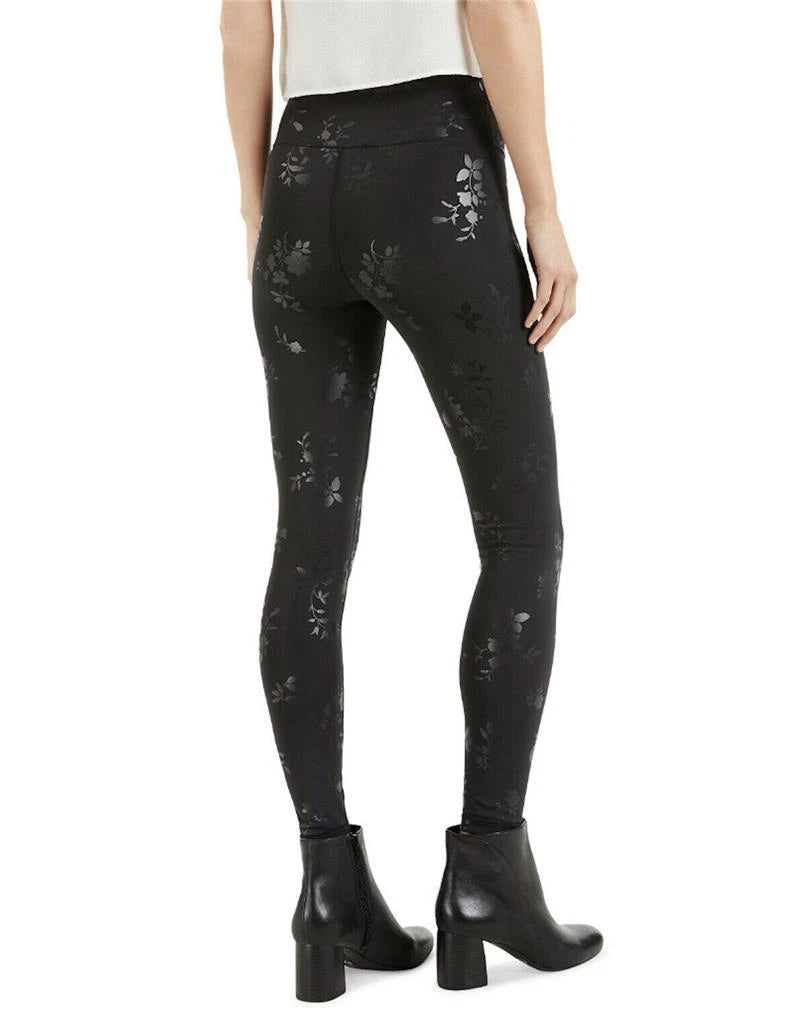 INC International Concepts Ladies Compression Leggings EMBOSSED FLORAL XXXL