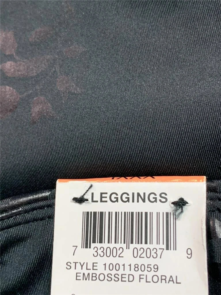 INC International Concepts Ladies Compression Leggings EMBOSSED FLORAL XXXL-3