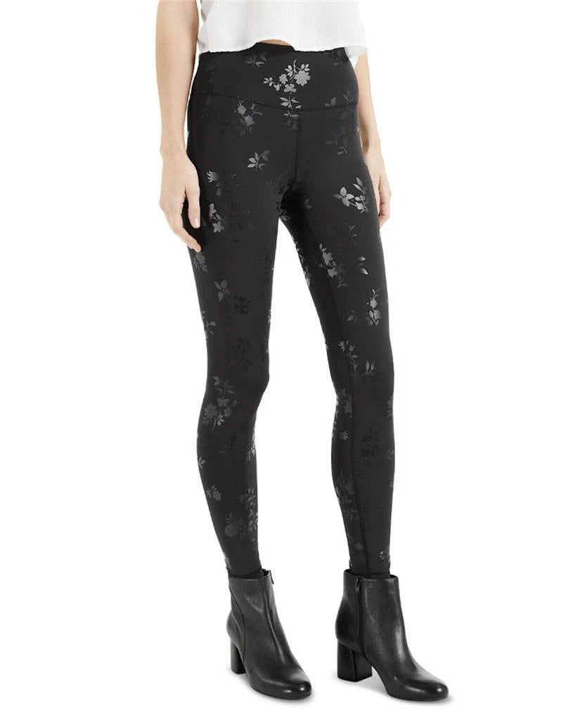 INC International Concepts Ladies Compression Leggings EMBOSSED FLORAL XXXL