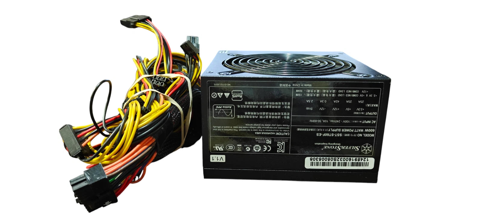 Silverstone Strider 600W, 80 Plus, Active PFC Power Supply ST60F-ES (Black)-5