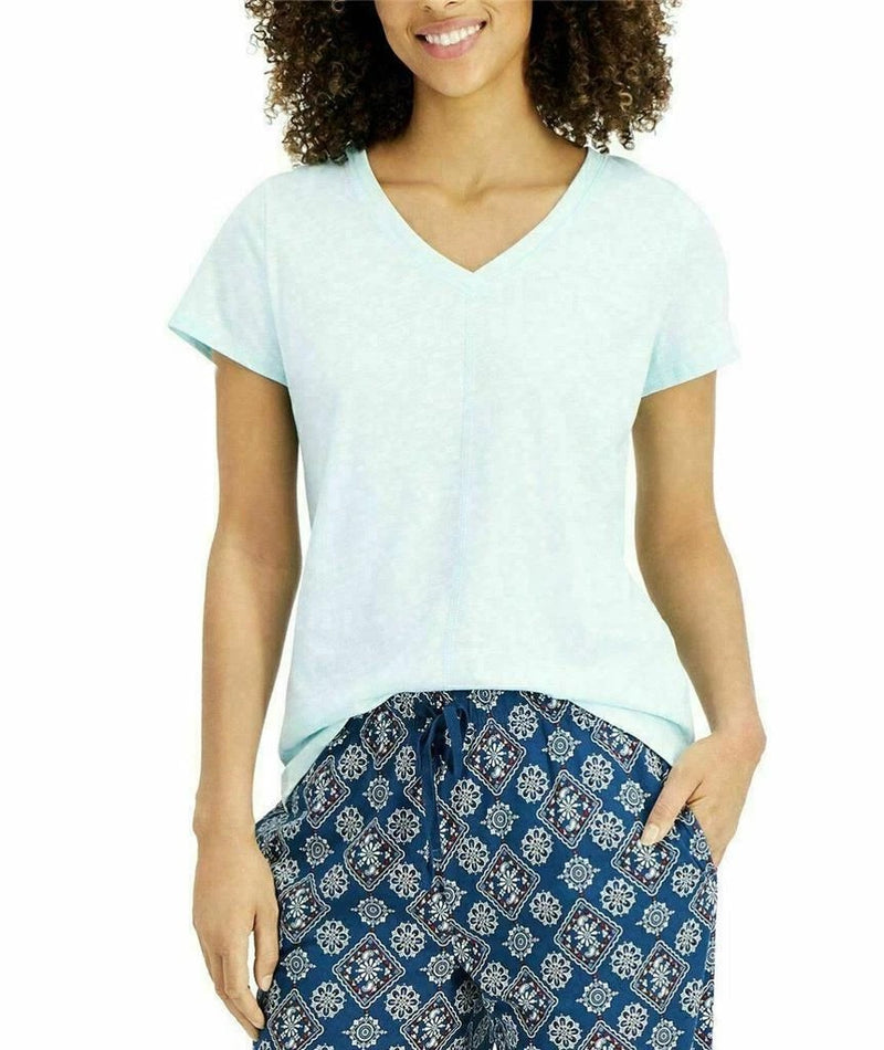 Charter Club Ladies Sleepwear Shirt, Light Blue, S-1