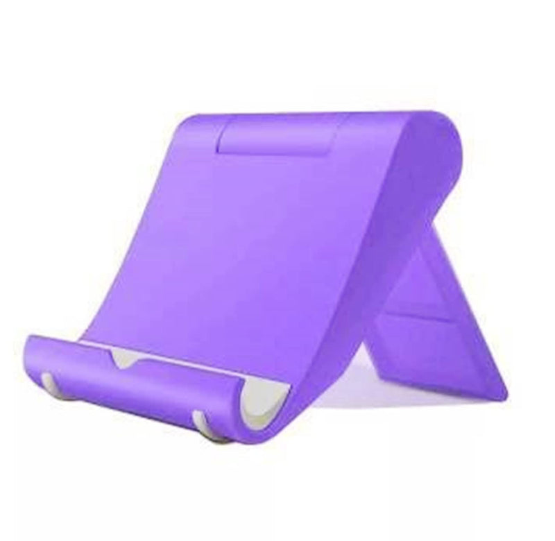 Cell Phone Stand for Desk Foldable Cell Phone Holder Desk Tablet Holder Mobile Phone Dock, Multi-Angle Universal Adjustable Tablet Dock Compatible with Most Cell Phones (Pink)