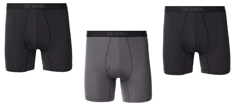 32 Degrees Mens 3 Pack Active Mesh Boxer Brief-3