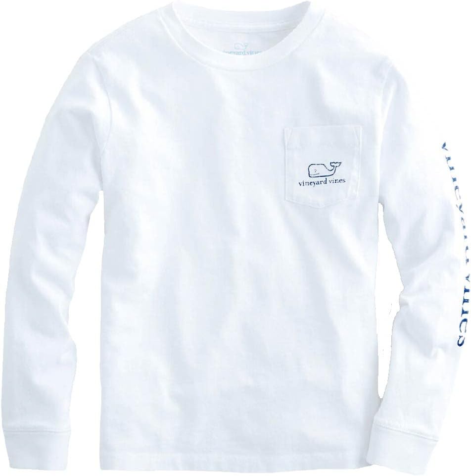 vineyard vines Boys Long Sleeve Vintage Whale Pocket T-Shirt