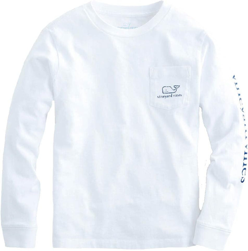 vineyard vines Boys Long Sleeve Vintage Whale Pocket T-Shirt