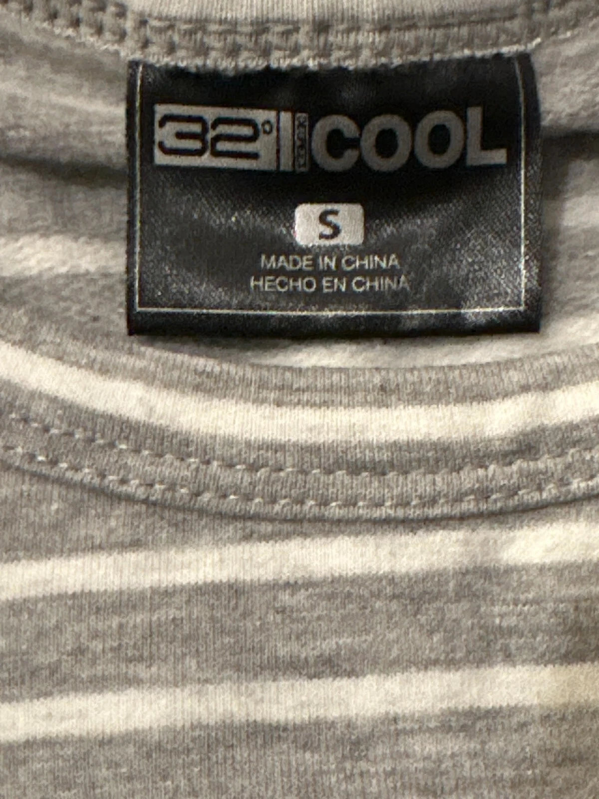 32 DEGREES Ladies Sleeveless Dress, grey stripe, S