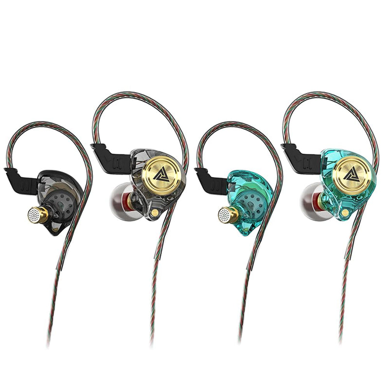 Wired Gaming Earbuds, Ak3file in Ear Monitors, Deep Bass Sound Wired Earbuds, HiFi in Ear Headphones with 1DD 10mm Dynamic Driver, IEM for Music Gaming Video Calling (Black)