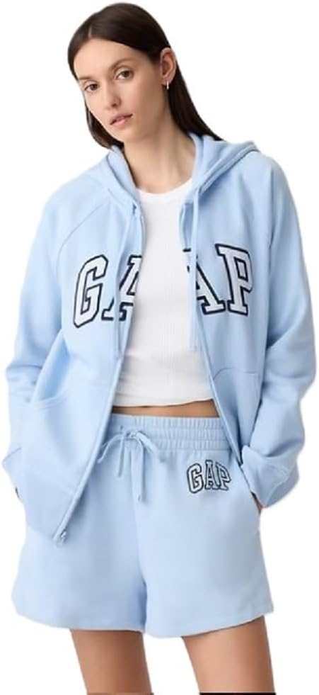 GAP womens Logo Hoodie Hooded Full Zip Sweatshirt-73