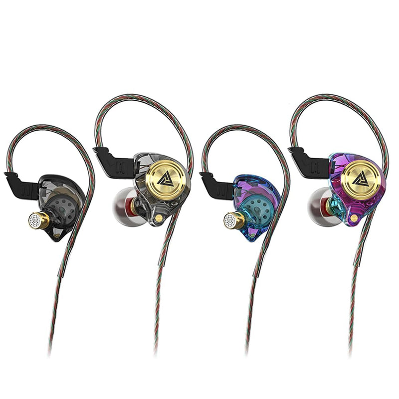 Wired Gaming Earbuds, Ak3file in Ear Monitors, Deep Bass Sound Wired Earbuds, HiFi in Ear Headphones with 1DD 10mm Dynamic Driver, IEM for Music Gaming Video Calling (Black)