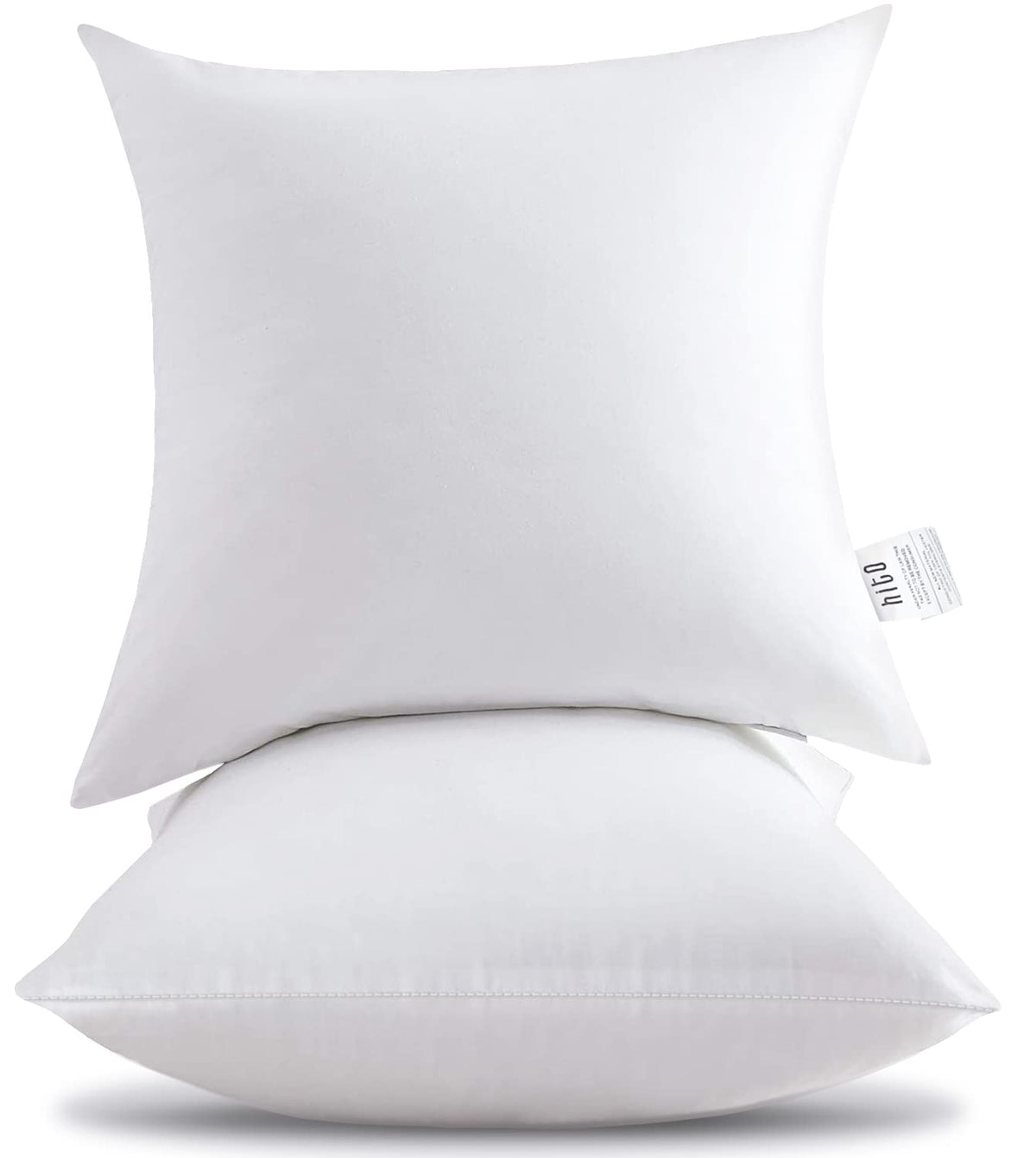 HITO 12x20 Pillow Inserts (Set of 2)- 100% Cotton Covering Down Alternative Throw Pillows White for Couch Bed Sofa
