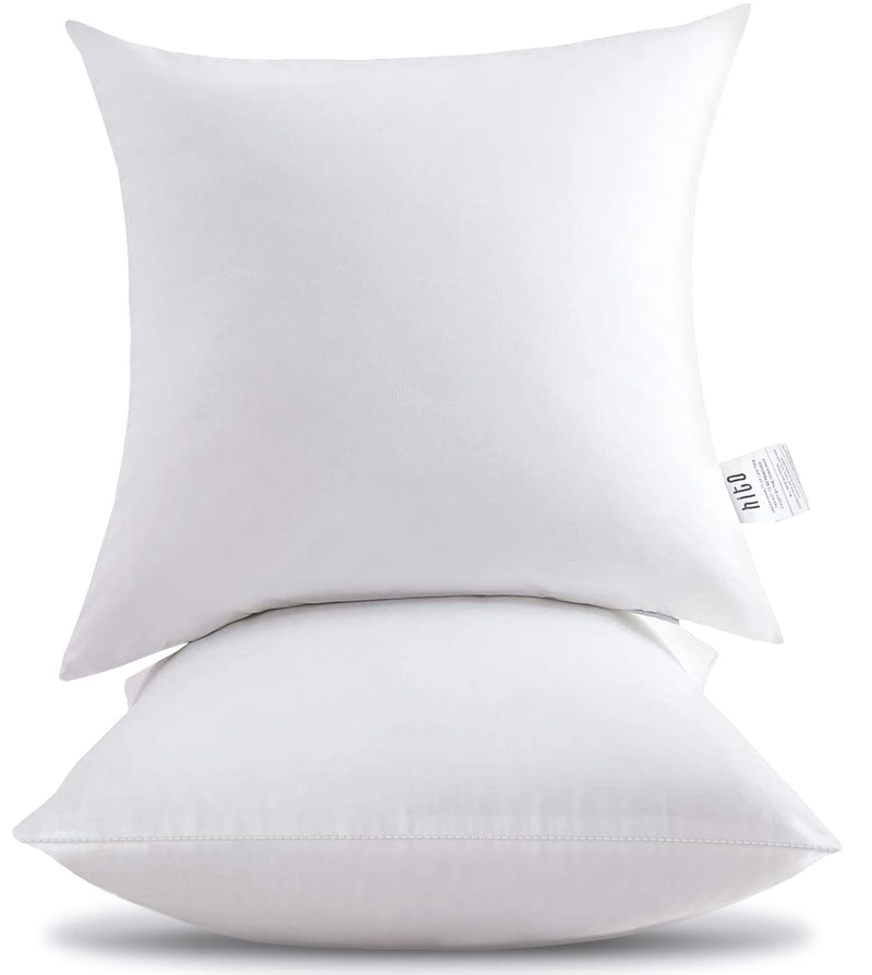 HITO 12x20 Pillow Inserts (Set of 2)- 100% Cotton Covering Down Alternative Throw Pillows White for Couch Bed Sofa