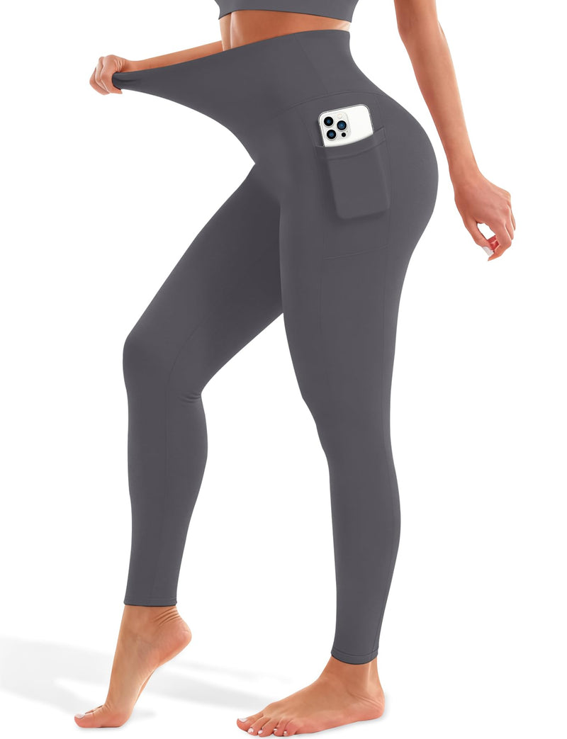 Blue Breath Leggings for Women - High Waisted Yoga Pants Tummy Control Full Length Buttery Soft for Workout Athletic