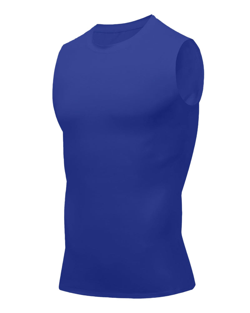 Compression Shirt Men Slimming Body Shaper Vest Crewneck Workout Shirts Tummy Control Undershirts-4