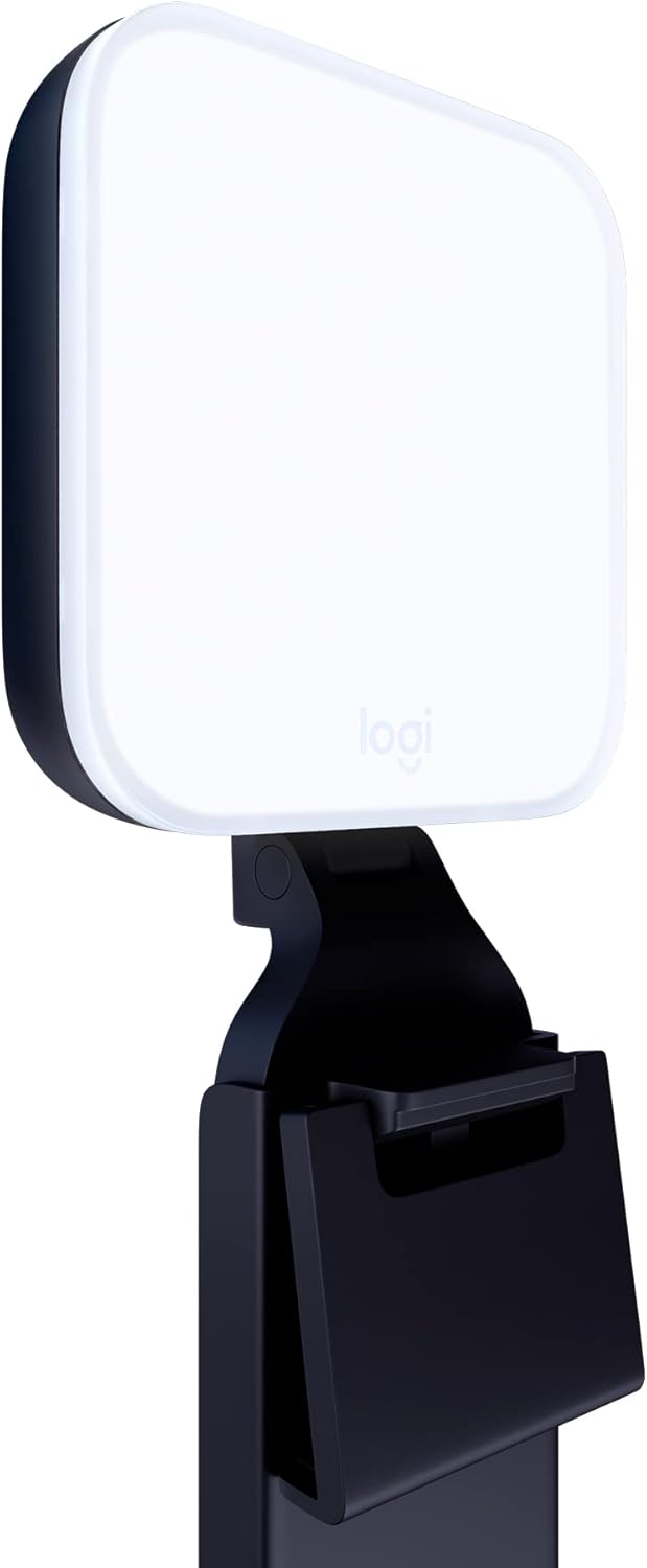Logitech for Creators Litra Glow Premium LED Streaming Light with TrueSoft- Computer lighting for video conferencing, Zoom meetings, with adjustable mount and desktop app control for PC/Mac - Graphite