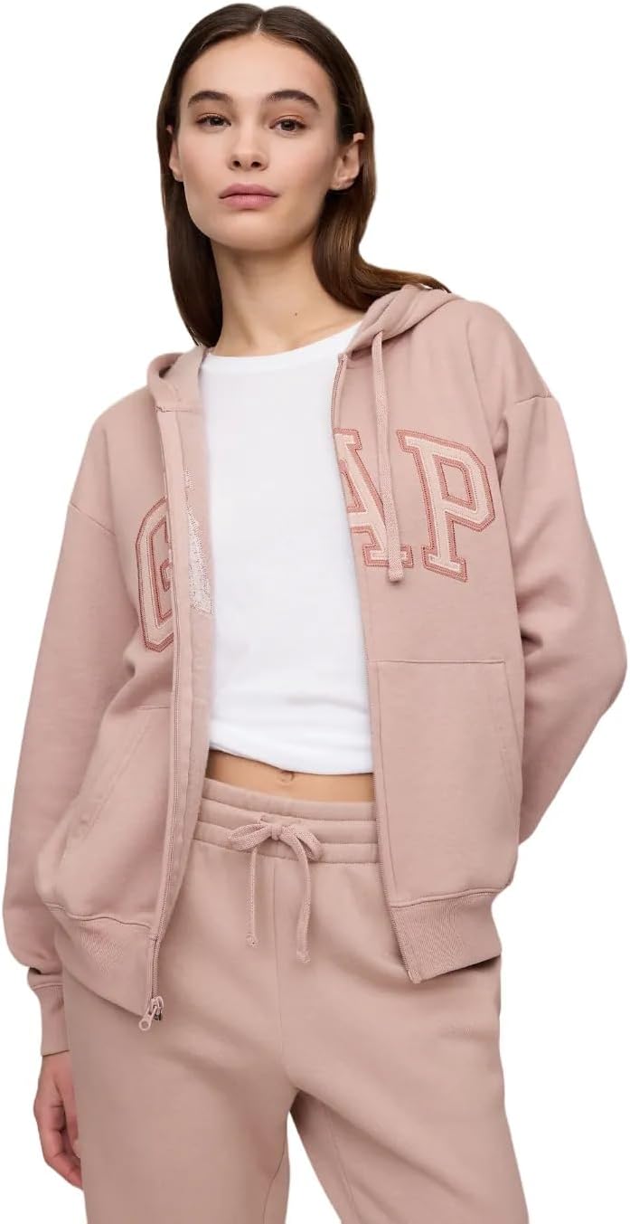 GAP womens Logo Hoodie Hooded Full Zip Sweatshirt-21