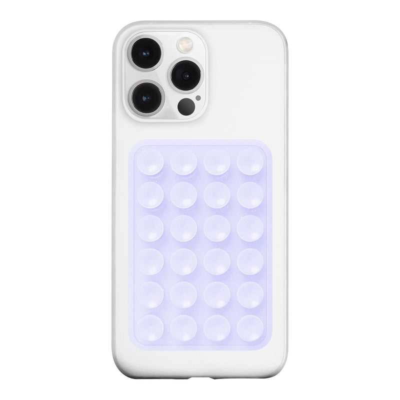 Silicone Suction Phone Case Mount, Silicon Adhesive Phone Accessory for Smartphones, Hands-Free Mirror Shower Phone Holder for Selfies, Tiktok Videos (Light Pink)