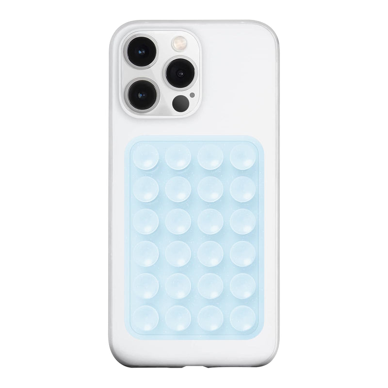 Silicone Suction Phone Case Mount, Silicon Adhesive Phone Accessory for Smartphones, Hands-Free Mirror Shower Phone Holder for Selfies, Tiktok Videos (Light Pink)