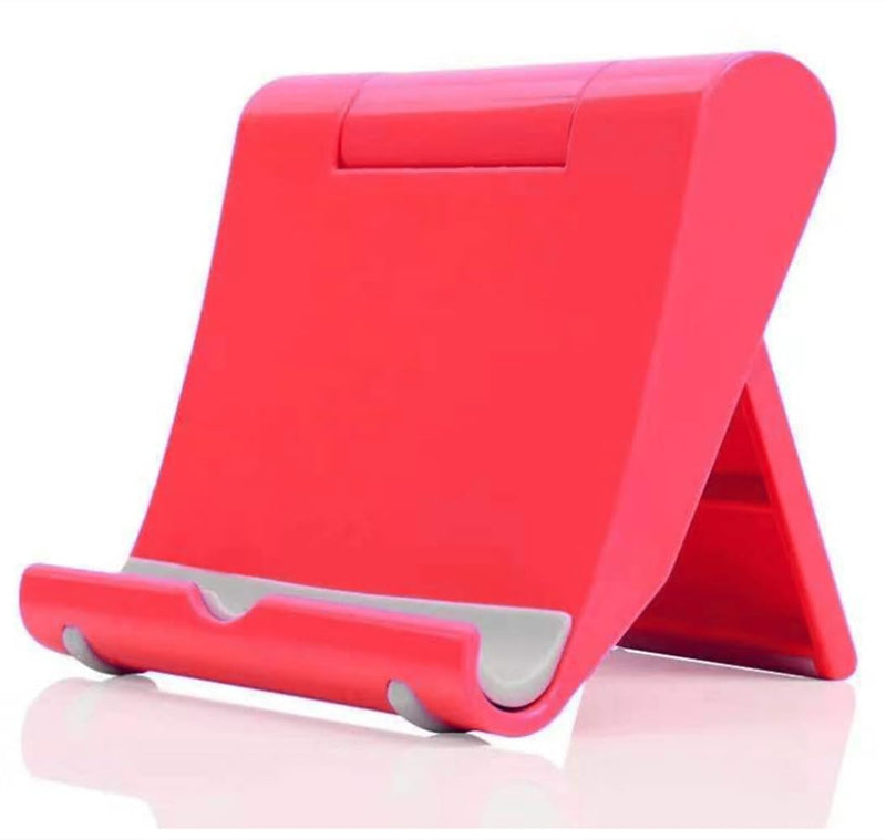 Cell Phone Stand for Desk Foldable Cell Phone Holder Desk Tablet Holder Mobile Phone Dock, Multi-Angle Universal Adjustable Tablet Dock Compatible with Most Cell Phones (Pink)