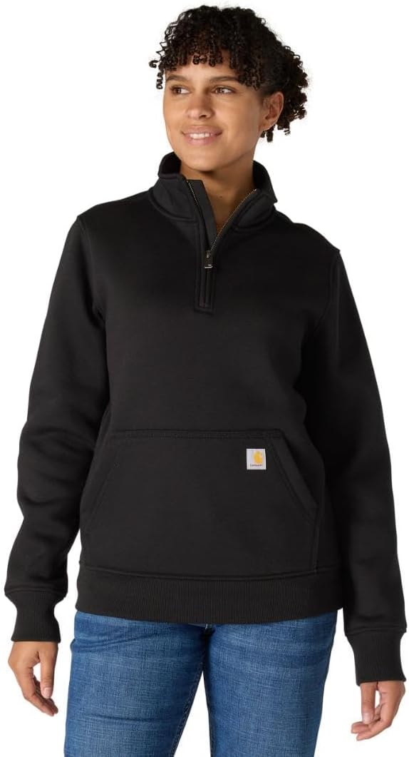 Carhartt Women's Relaxed Fit Midweight Quarter-Zip Mock-Neck Sweatshirt