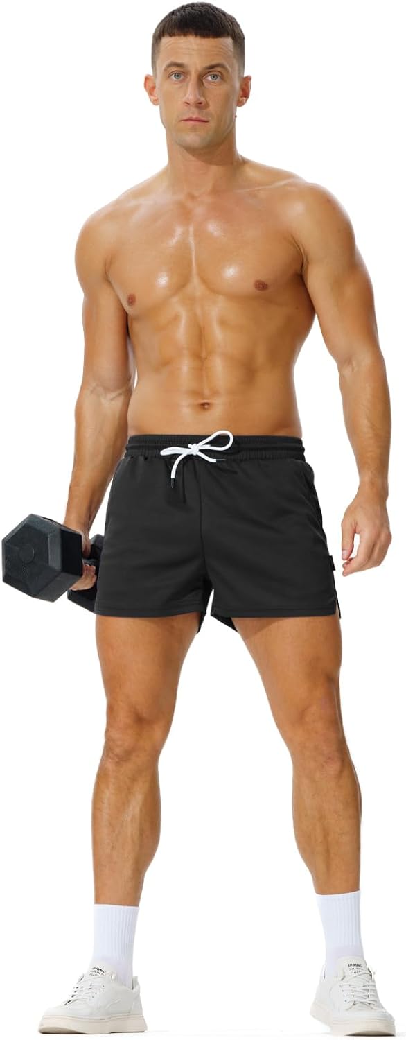 AIMPACT Mens Mesh Running Shorts 3 Inch Quick Dry Lightweight Gym Workout Athletic Shorts for Men with Pockets