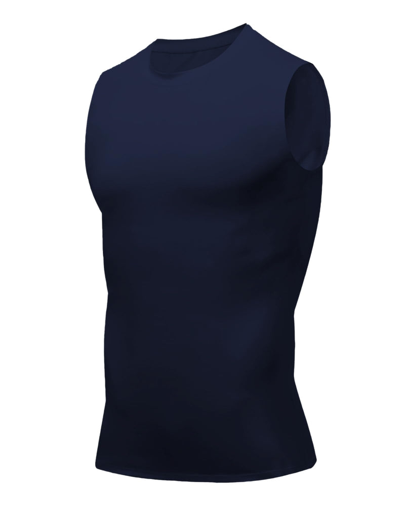 Compression Shirt Men Slimming Body Shaper Vest Crewneck Workout Shirts Tummy Control Undershirts-55