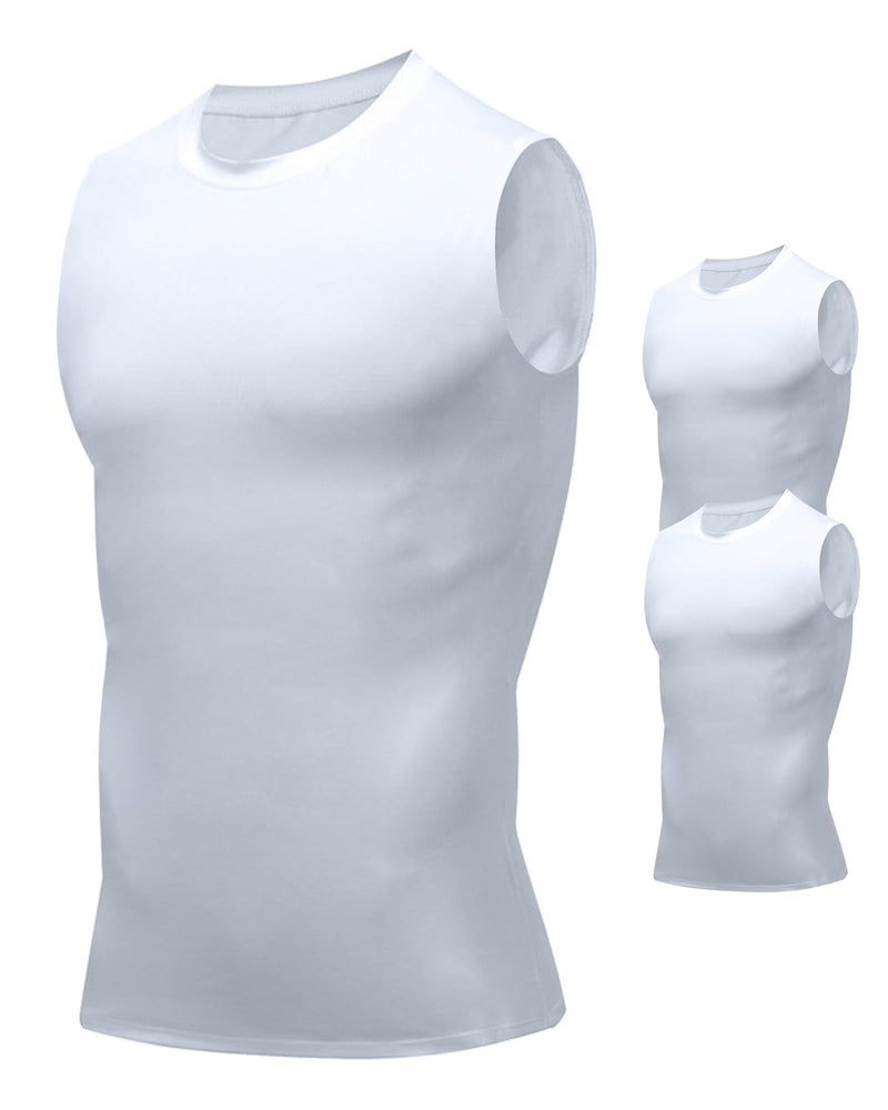 Compression Shirt Men Slimming Body Shaper Vest Crewneck Workout Shirts Tummy Control Undershirts-83