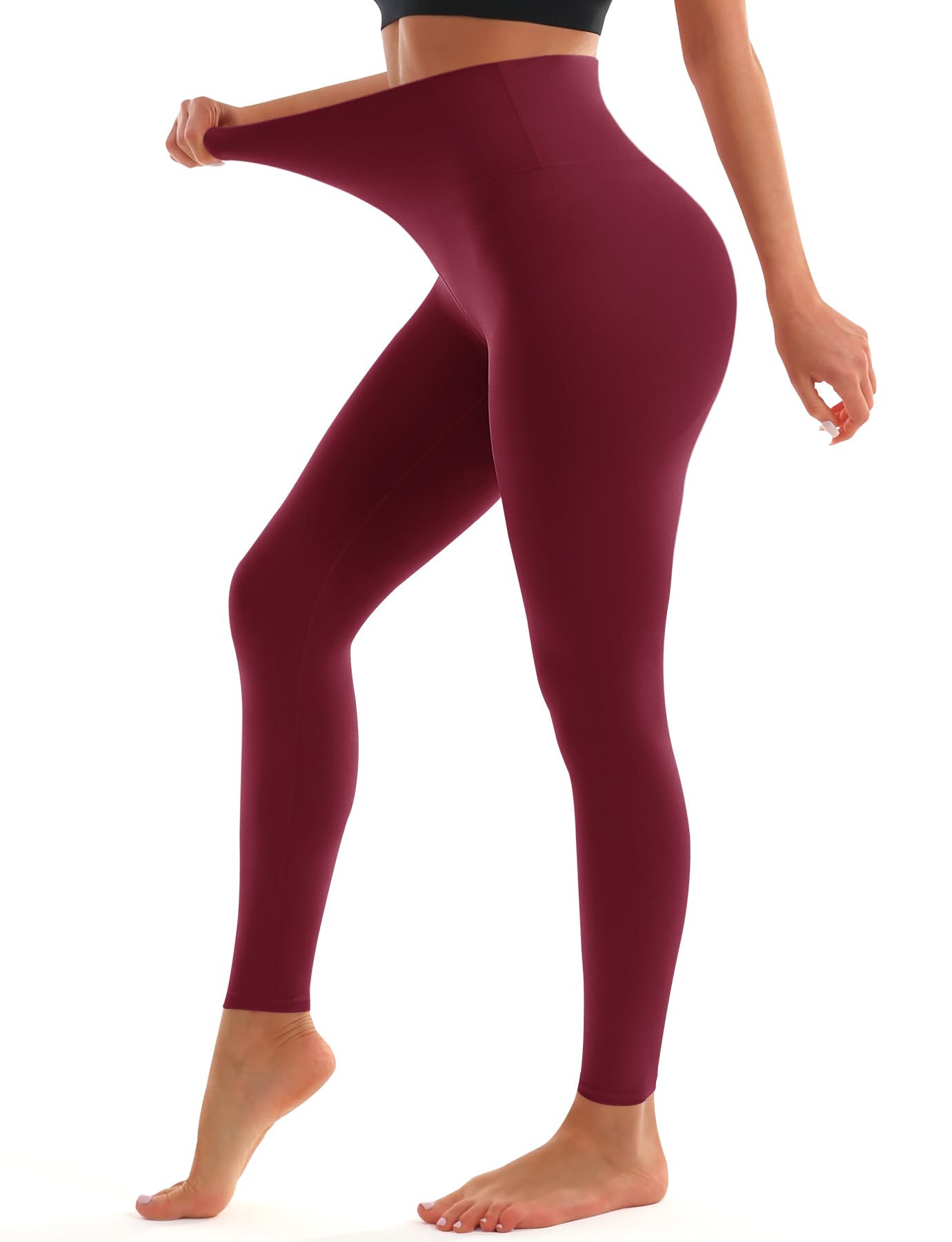Blue Breath Leggings for Women - High Waisted Yoga Pants Tummy Control Full Length Buttery Soft for Workout Athletic