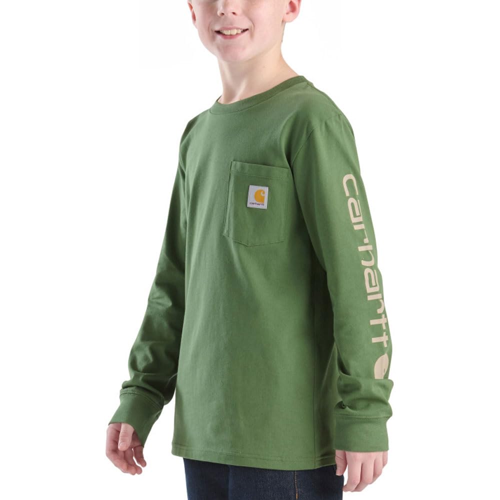 Carhartt Boys' Long-Sleeve Logo Sleeve Pocket T-Shirt