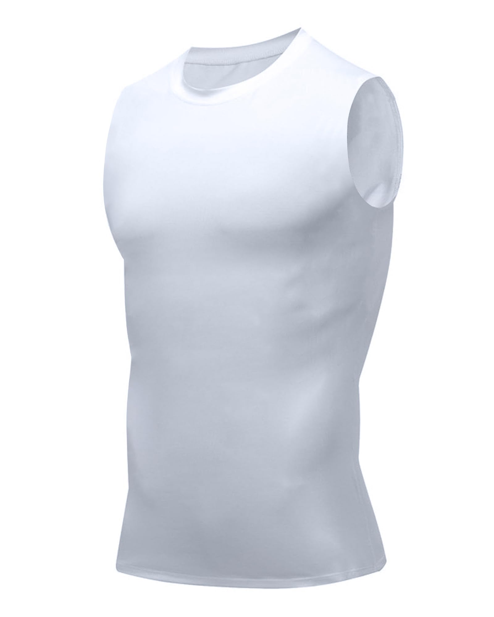 Compression Shirt Men Slimming Body Shaper Vest Crewneck Workout Shirts Tummy Control Undershirts-64