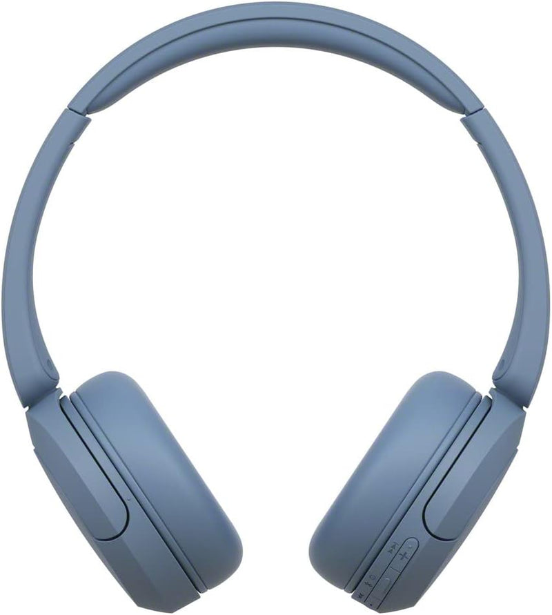 Sony WH-CH520 Wireless Headphones Bluetooth On-Ear Headset with Microphone and up to 50 Hours Battery Life with Quick Charging, Blue