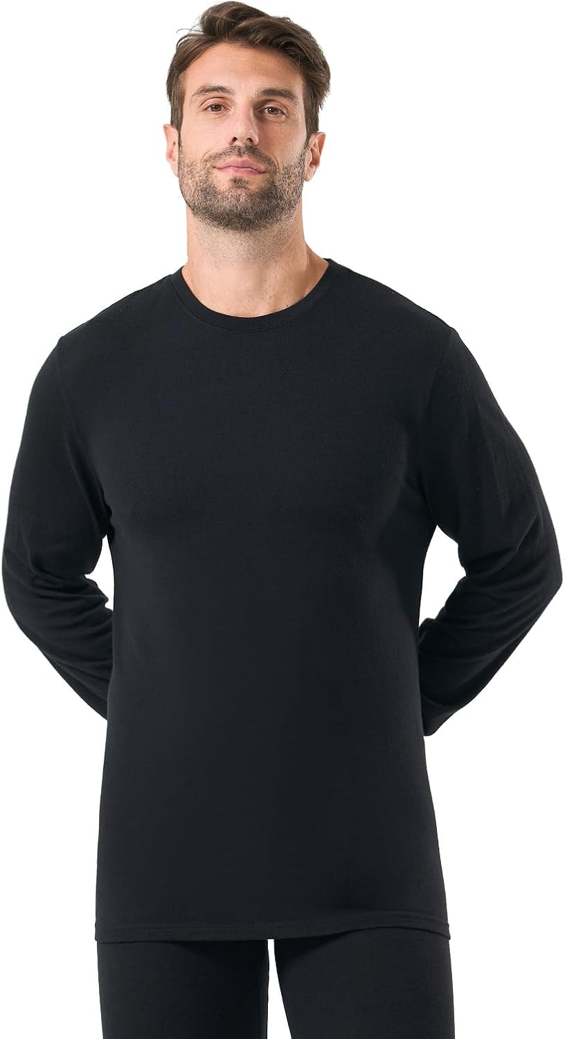 Merino Protect 100% Merino Wool Base Layer Mens Long Sleeve Shirts Soft Thermal Underwear for Hunting Hiking-40