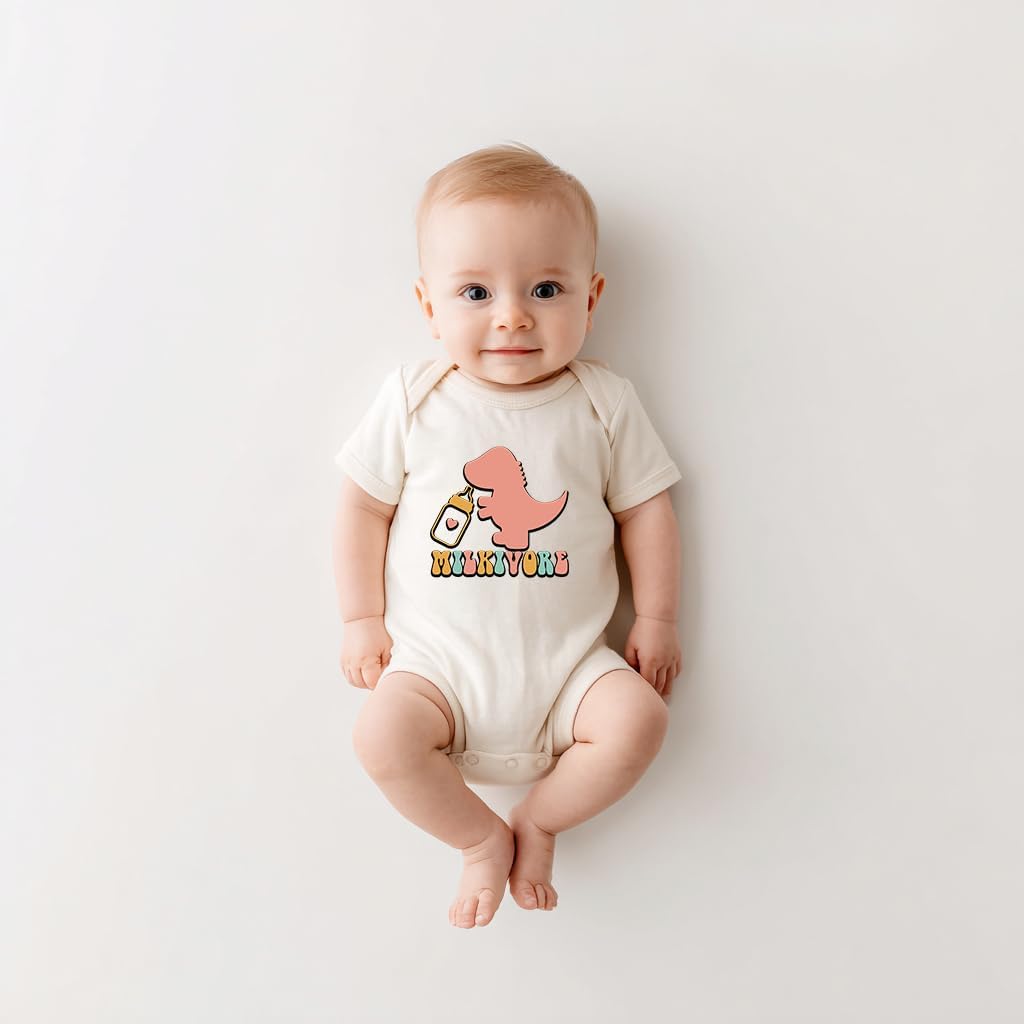 Honeypawpaw Newborn Infant Baby Boys Girls Bodysuit, Lap Shoulder Snap Closure Romper Reveal, Soft Cotton Announcement Gift