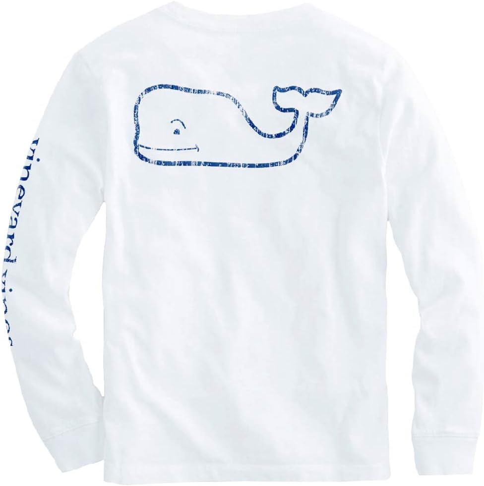 vineyard vines Boys Long Sleeve Vintage Whale Pocket T-Shirt