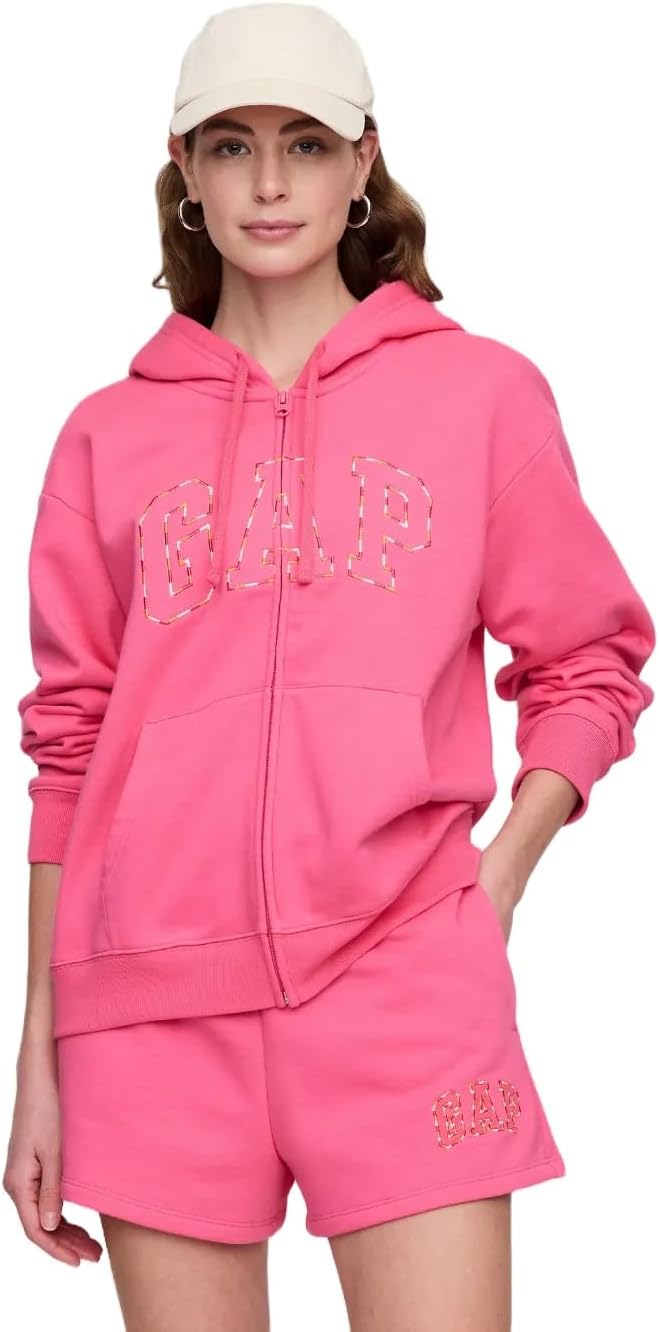 GAP womens Logo Hoodie Hooded Full Zip Sweatshirt-90