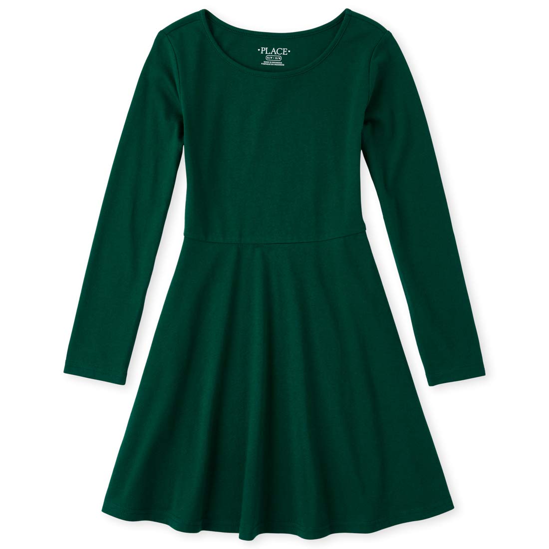 The Children's Place Girls Printed Skater Dress, Long Sleeve