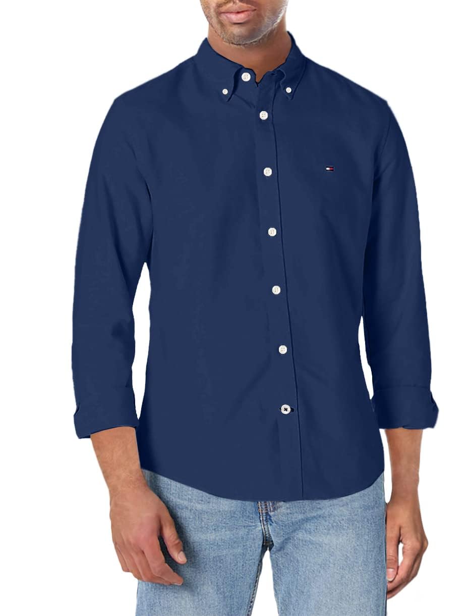 Tommy Hilfiger Mens Long Sleeve Button Down Oxford Shirt in Regular Fit-28