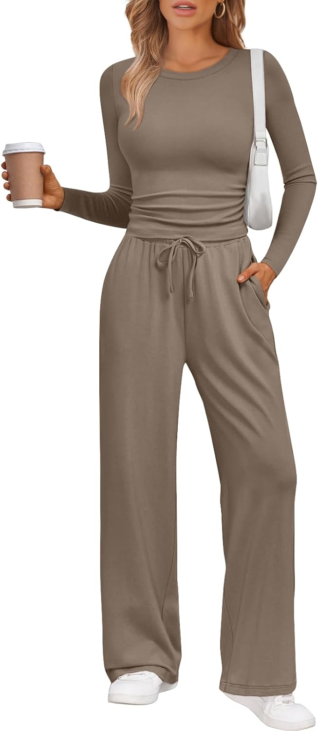 LILLUSORY 2 Piece Lounge Sets for Women Fall Outfits 2025 Two Piece Travel Sweatsuits Business Casual Fashion Clothes-62