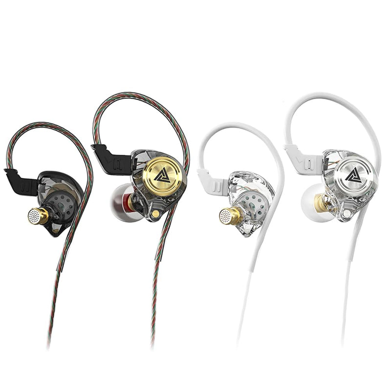 Wired Gaming Earbuds, Ak3file in Ear Monitors, Deep Bass Sound Wired Earbuds, HiFi in Ear Headphones with 1DD 10mm Dynamic Driver, IEM for Music Gaming Video Calling (Black)
