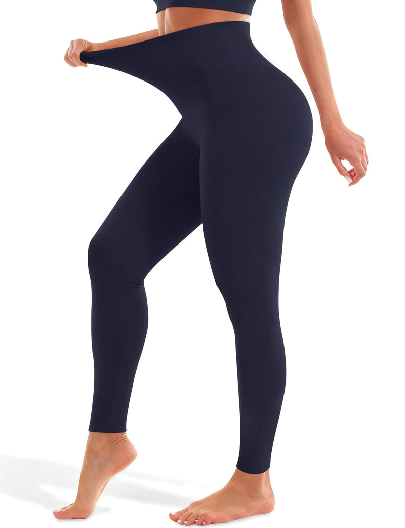 Blue Breath Leggings for Women - High Waisted Yoga Pants Tummy Control Full Length Buttery Soft for Workout Athletic