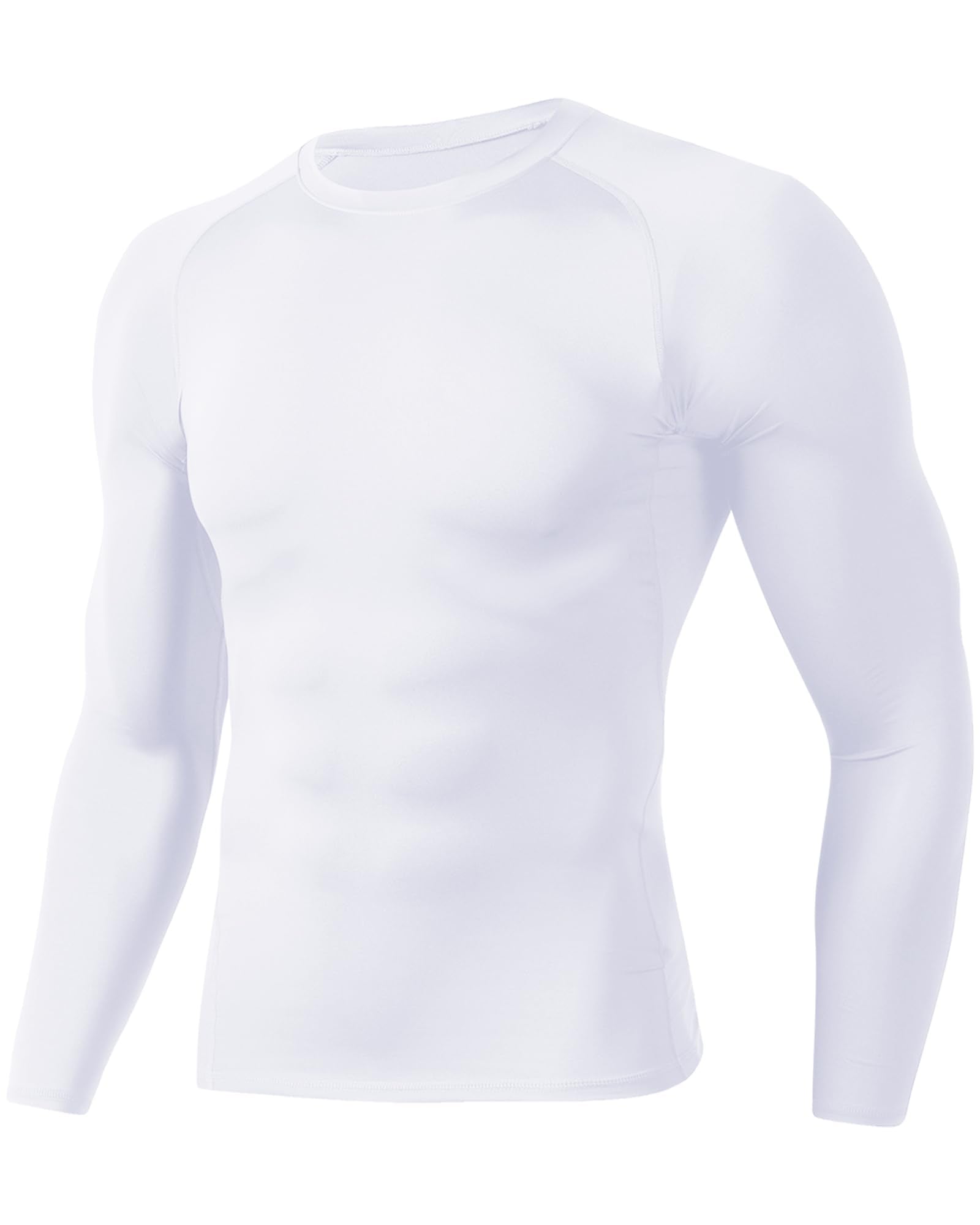 Compression Shirts for Men - Long Sleeve Black Workout Base Layer Athletic Gym Tops Quick Dry Running Undershirts