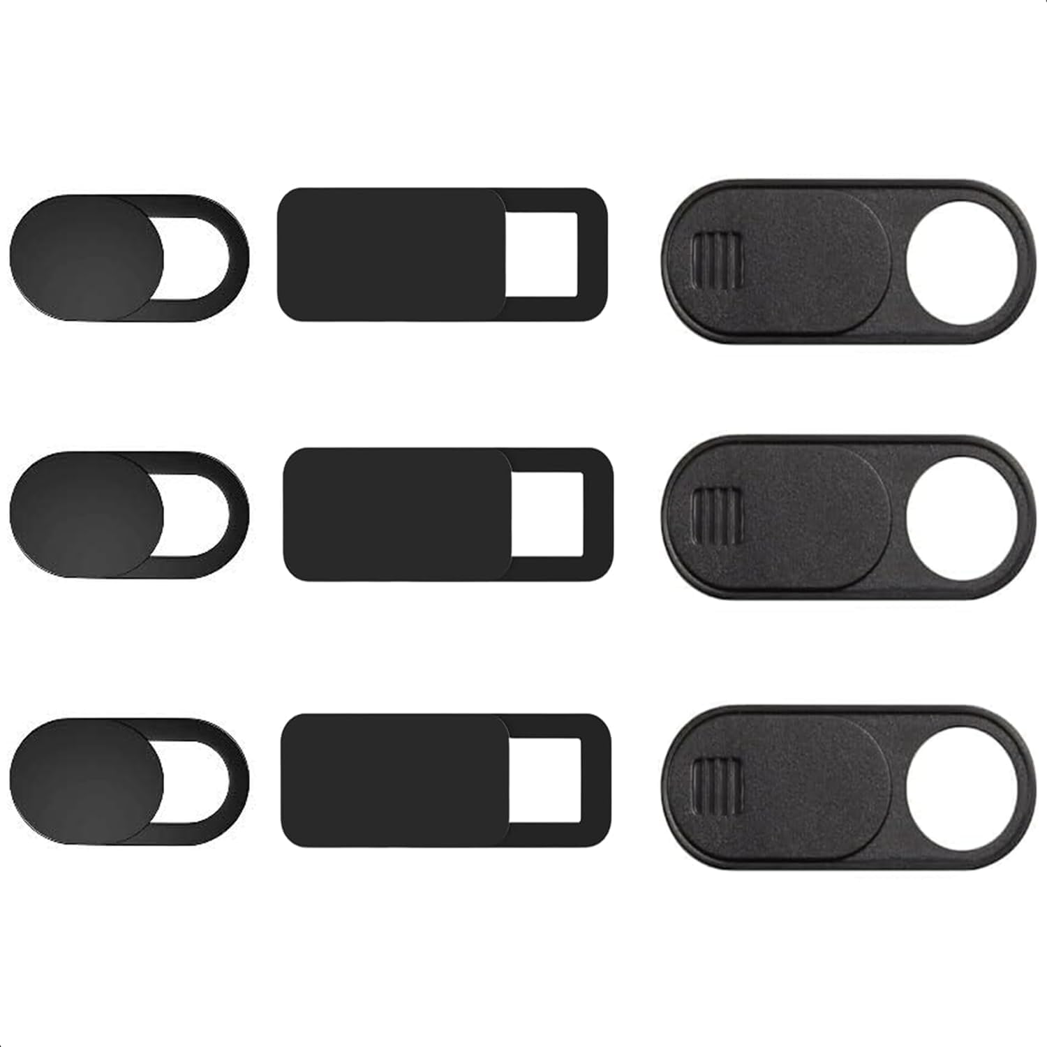 JOS California 9 Pack(3 Large + 3 Medium + 3 Small) 0.03 inch Ultra Thin Webcam Cover Slide Camera Blocker Protect Your Privacy Security for MacBook Air, Laptop, iPad, iMac, PC, iPhone