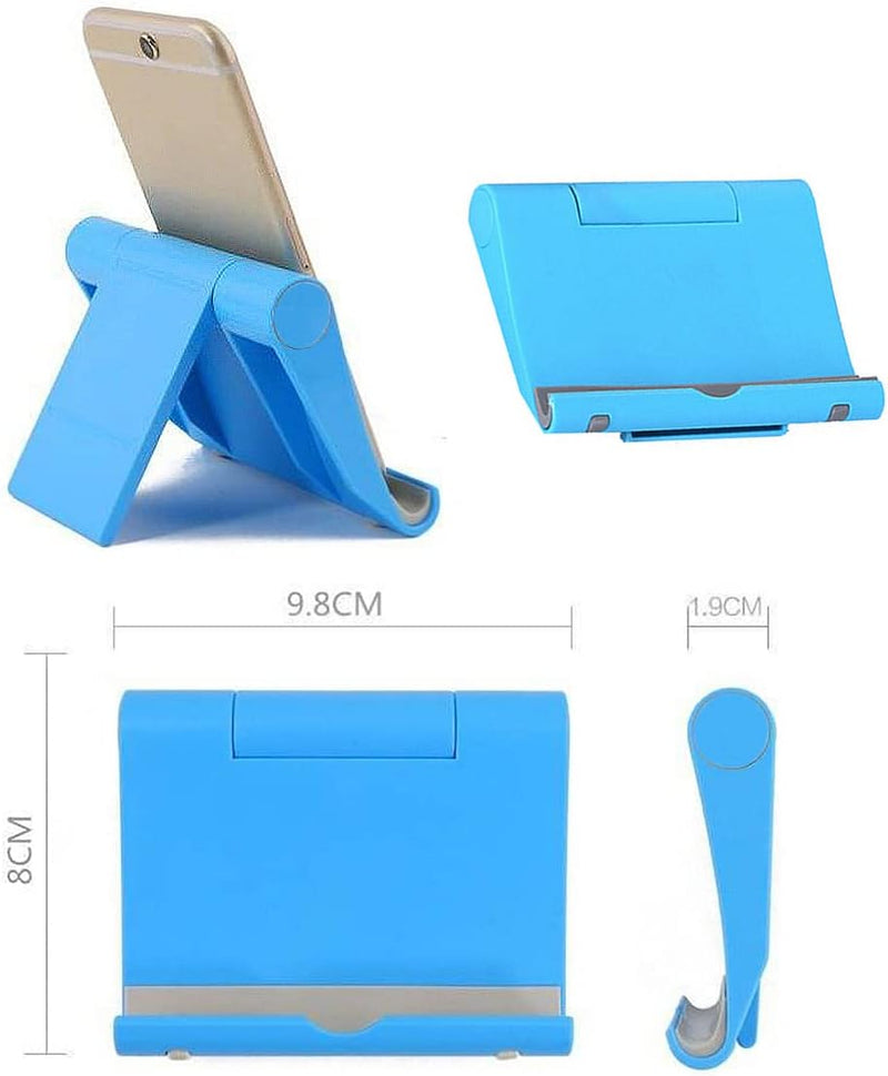 Cell Phone Stand for Desk Foldable Cell Phone Holder Desk Tablet Holder Mobile Phone Dock, Multi-Angle Universal Adjustable Tablet Dock Compatible with Most Cell Phones (Pink)