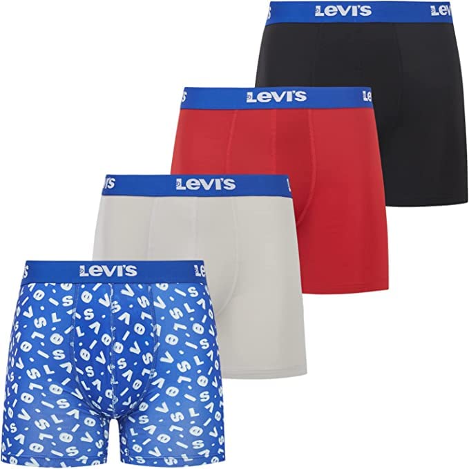 Levi's Mens Underwear Microfiber Boxer Brief for Men Ultra Soft 4 Pack-13