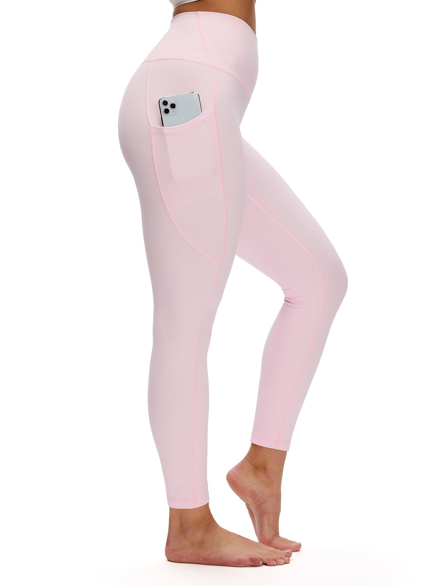 NANJI High Waisted Leggings with Pockets for Women - Buttery Soft, Stretch Yoga Pants, Squat Proof Casual Workout Leggings