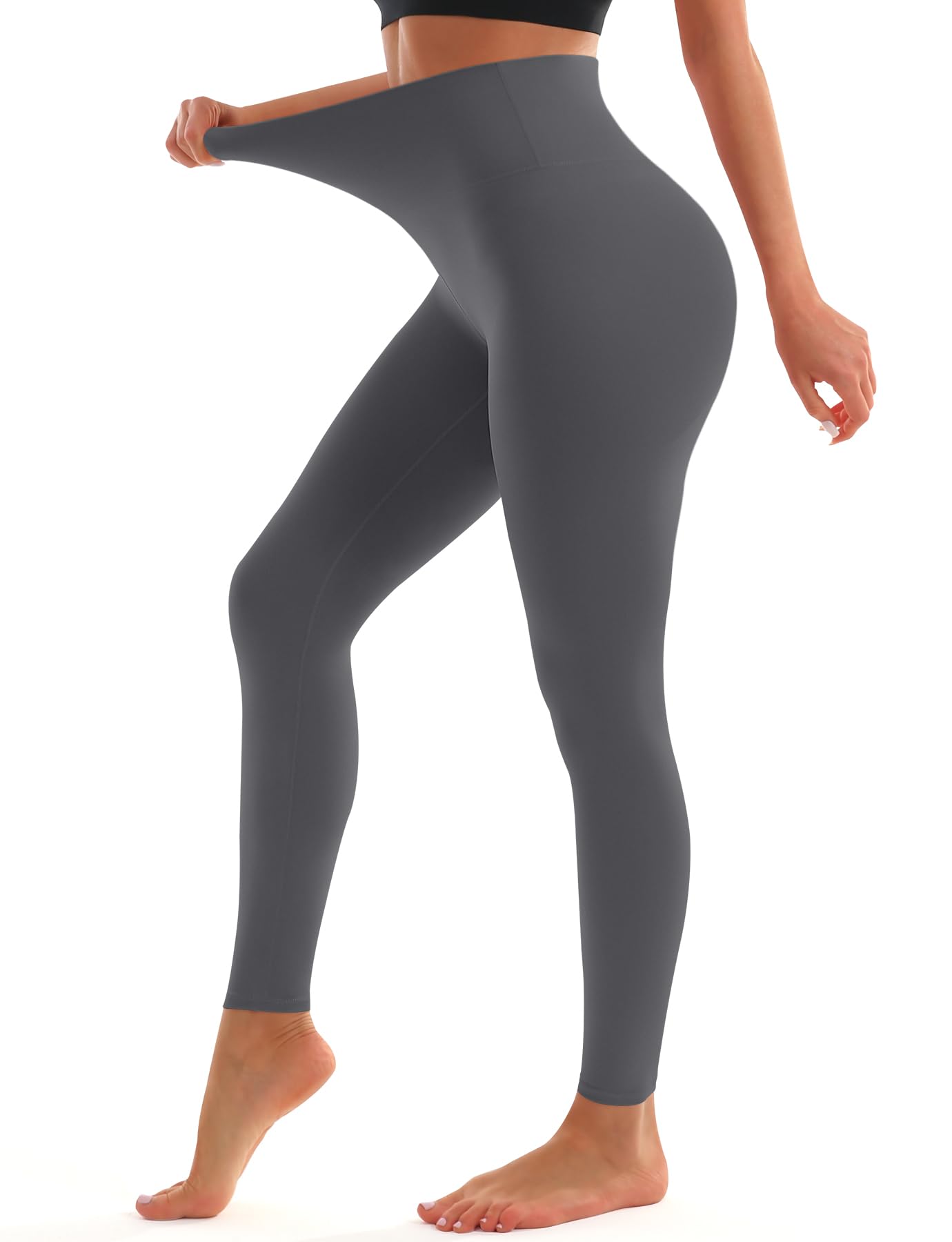 Blue Breath Leggings for Women - High Waisted Yoga Pants Tummy Control Full Length Buttery Soft for Workout Athletic