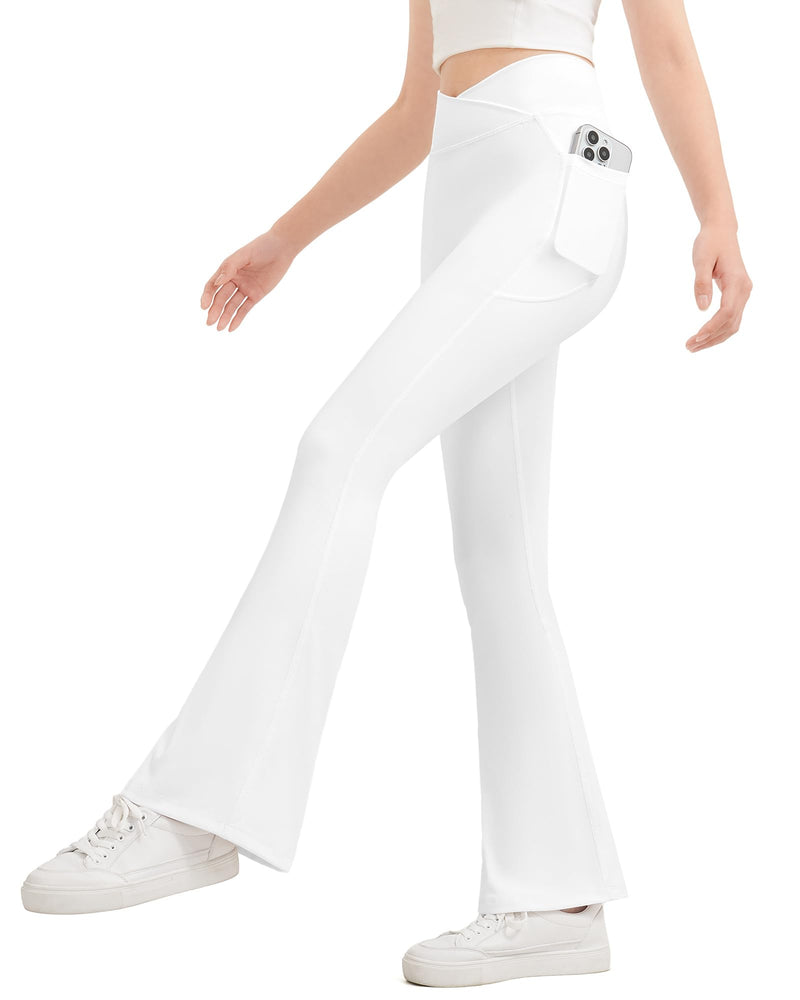 JOCMIC Girls Flare Leggings Kids Bell Bottom High Waisted Dance Yoga Flared Pants