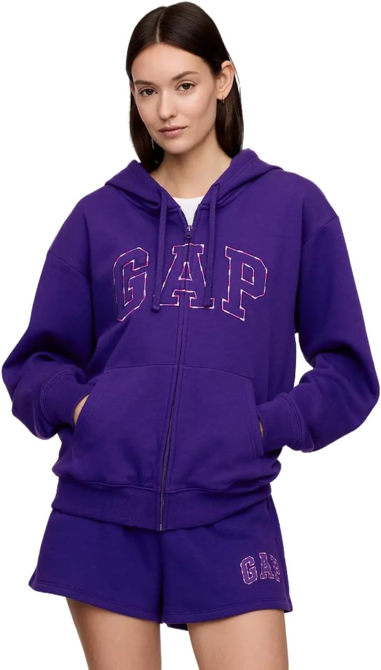 GAP womens Logo Hoodie Hooded Full Zip Sweatshirt-79