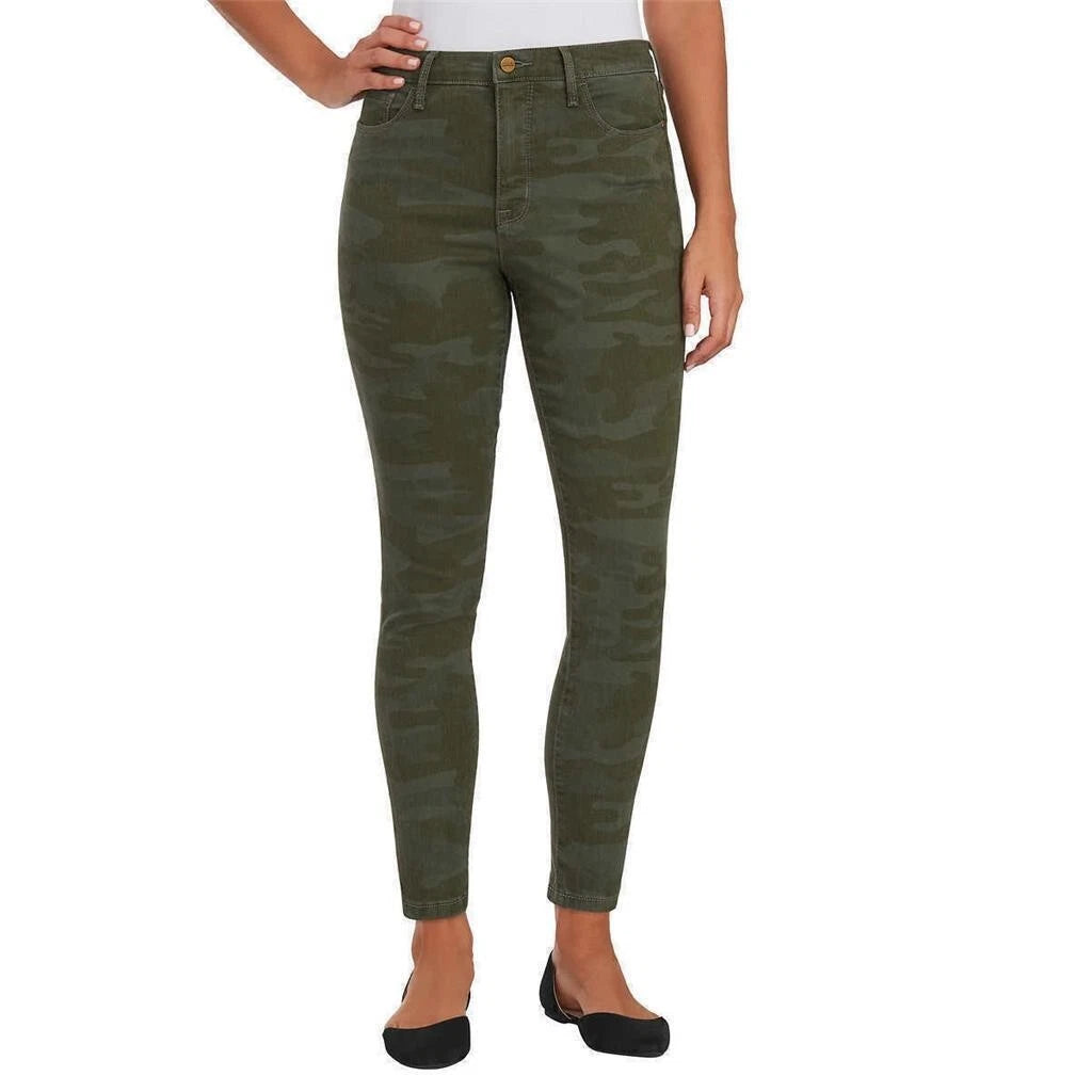 Social Standard by Sanctuary High-Rise Skinny Jeans, GREEN CAMO, 16/33-1