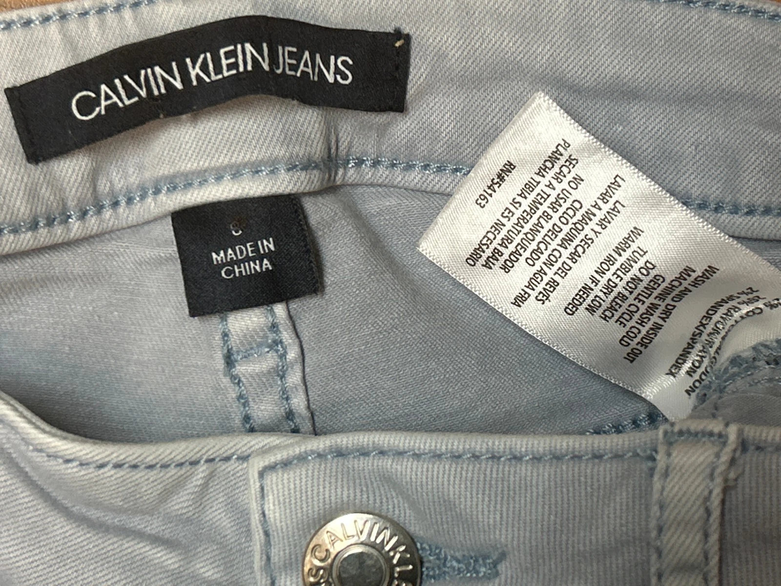 Calvin Klein Jeans Ladies' Contour Skinny Jean, Sky Blue, Size 8