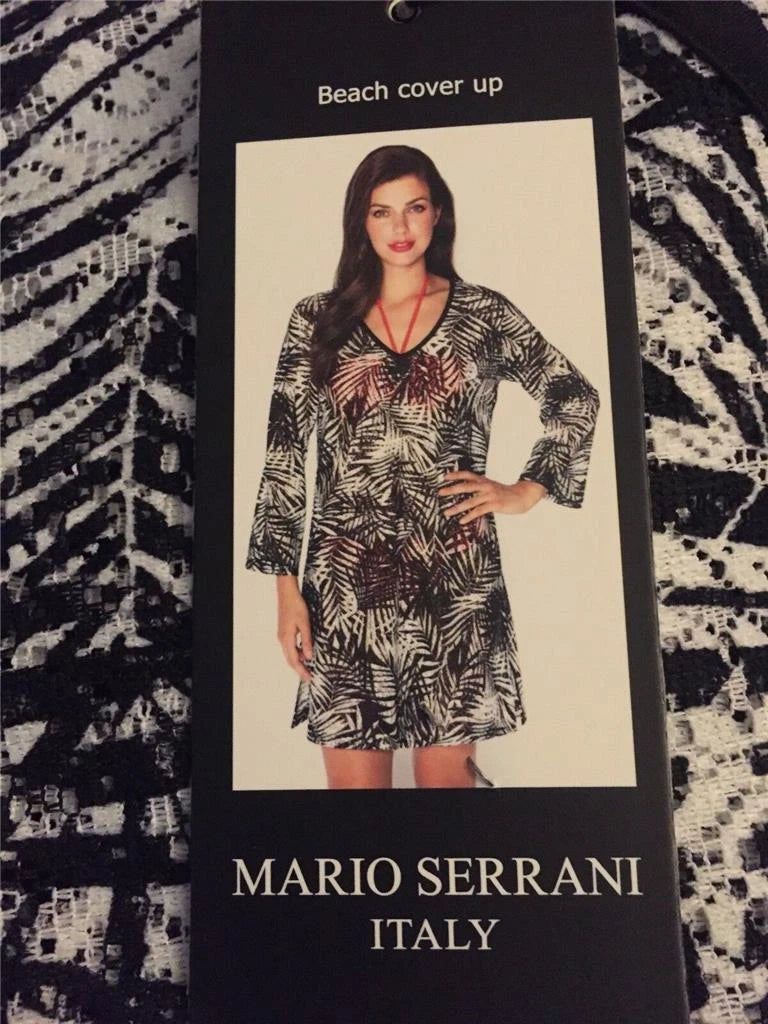 Mario Serrani Italy Women's Beach Swimsuit Cover Up, Palm, M-3